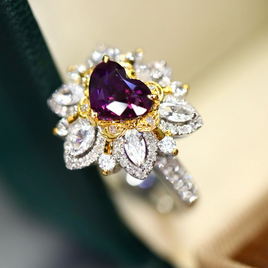 14k Gold 1.87 Ctw Natural Sapphire & Diamond Ring - 2