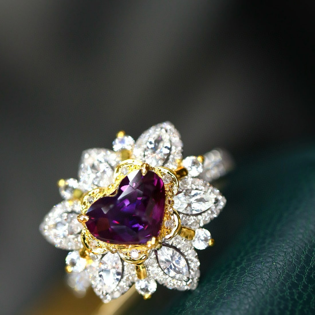 14k Gold 1.87 Ctw Natural Sapphire & Diamond Ring - 3