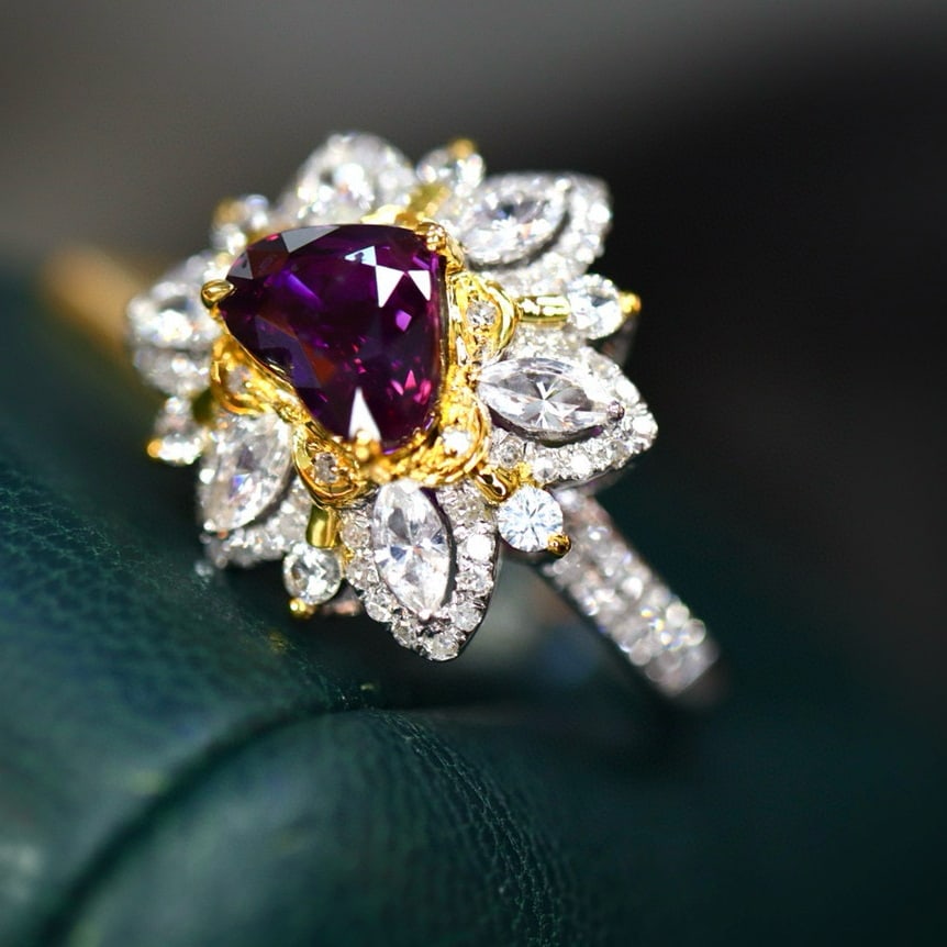 14k Gold 1.87 Ctw Natural Sapphire & Diamond Ring - 4