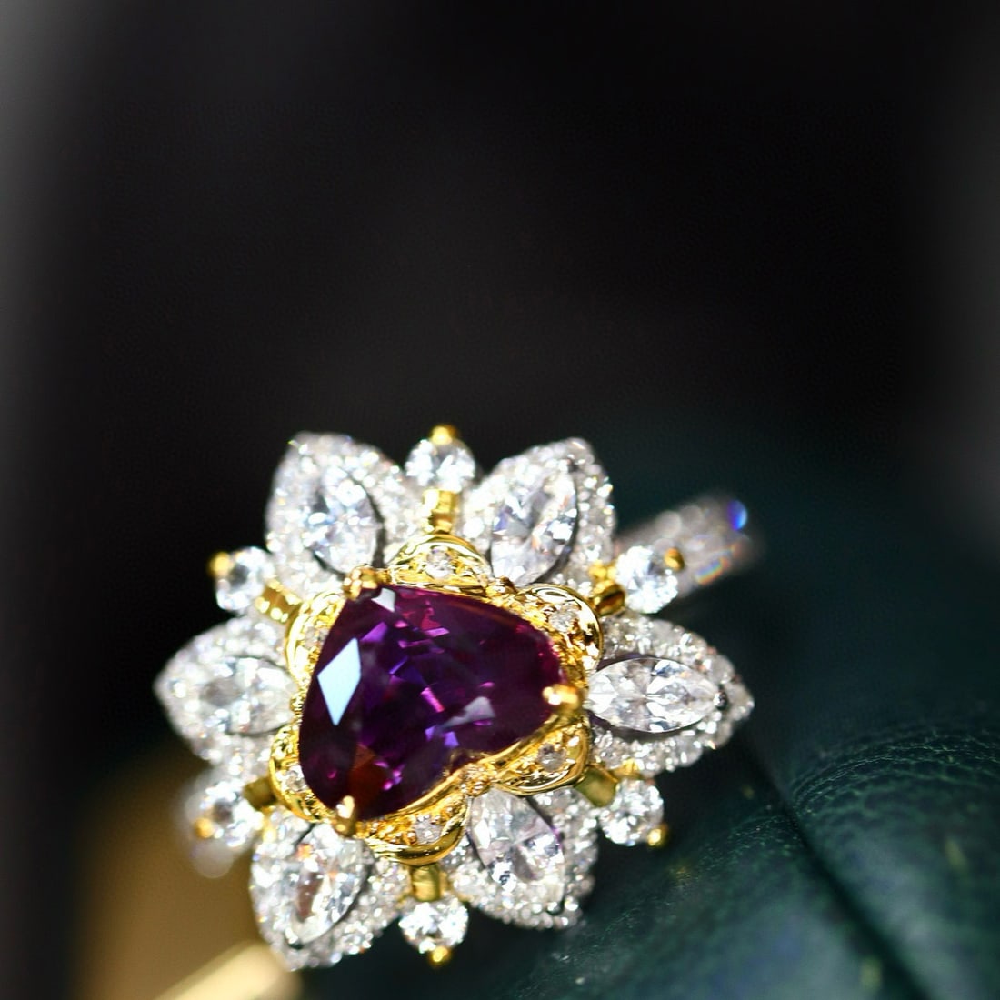 14k Gold 1.87 Ctw Natural Sapphire & Diamond Ring - 5