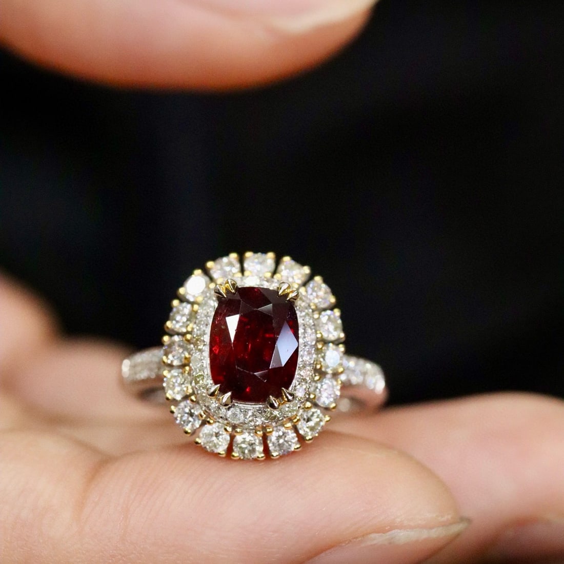 14k Gold 2.34 Ctw Natural Ruby & Diamond Ring (1 of 7)