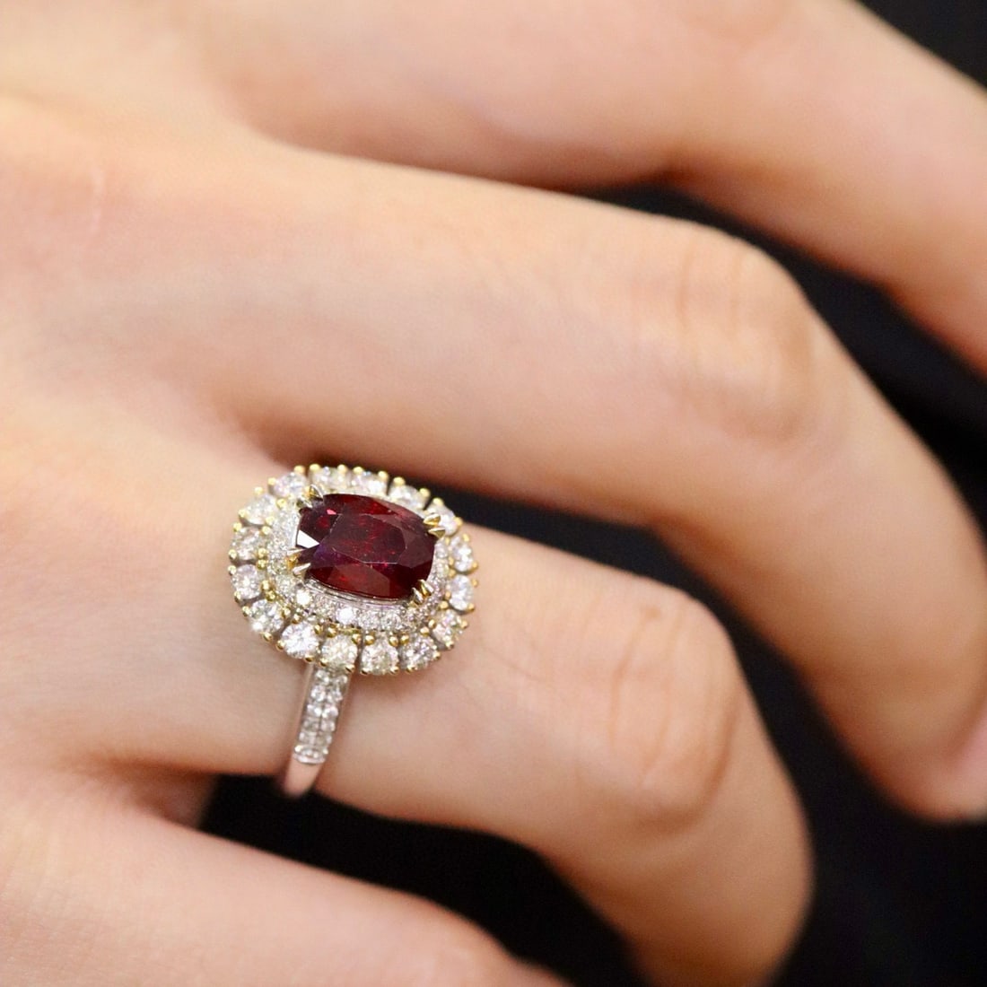 14k Gold 2.34 Ctw Natural Ruby & Diamond Ring - 5