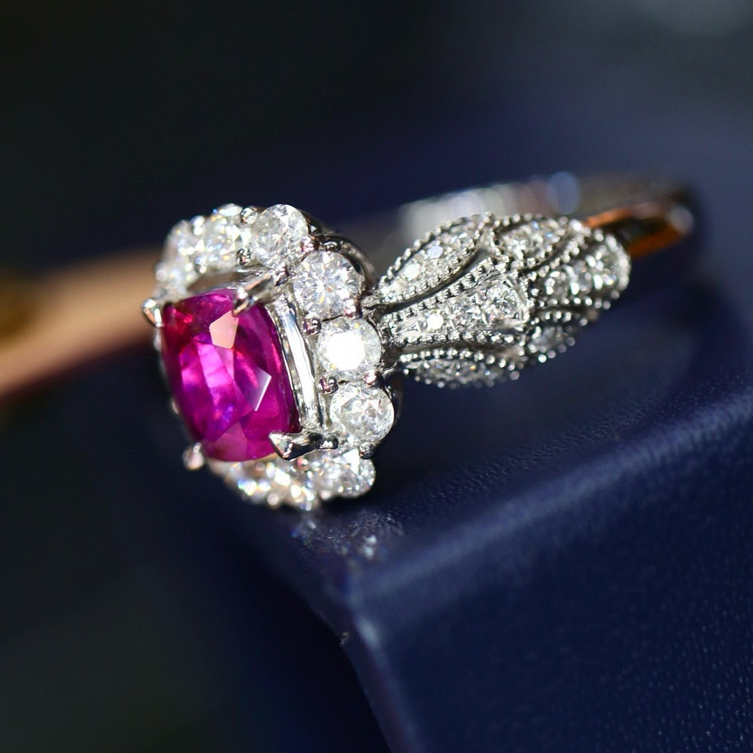 14k Gold 2.01 Ctw Natural Ruby & Diamond Ring - 6