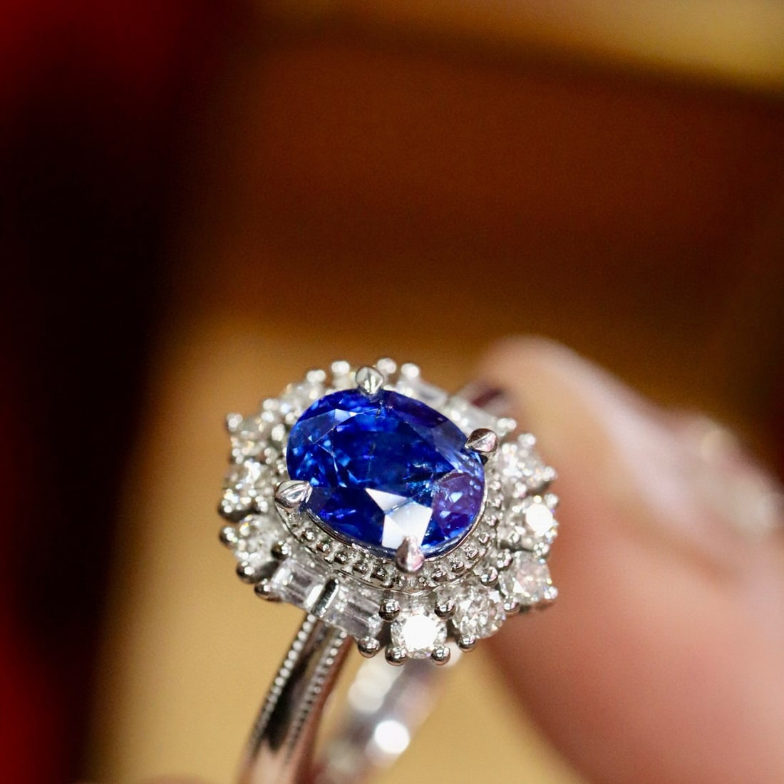 14k Gold 2.13 Ctw Natural Sapphire & Diamond Ring - 3