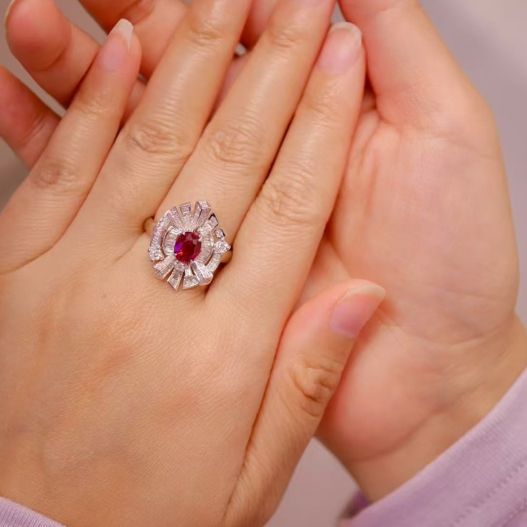 14k Gold 1.77 Ctw Natural Ruby & Diamond Ring - 2