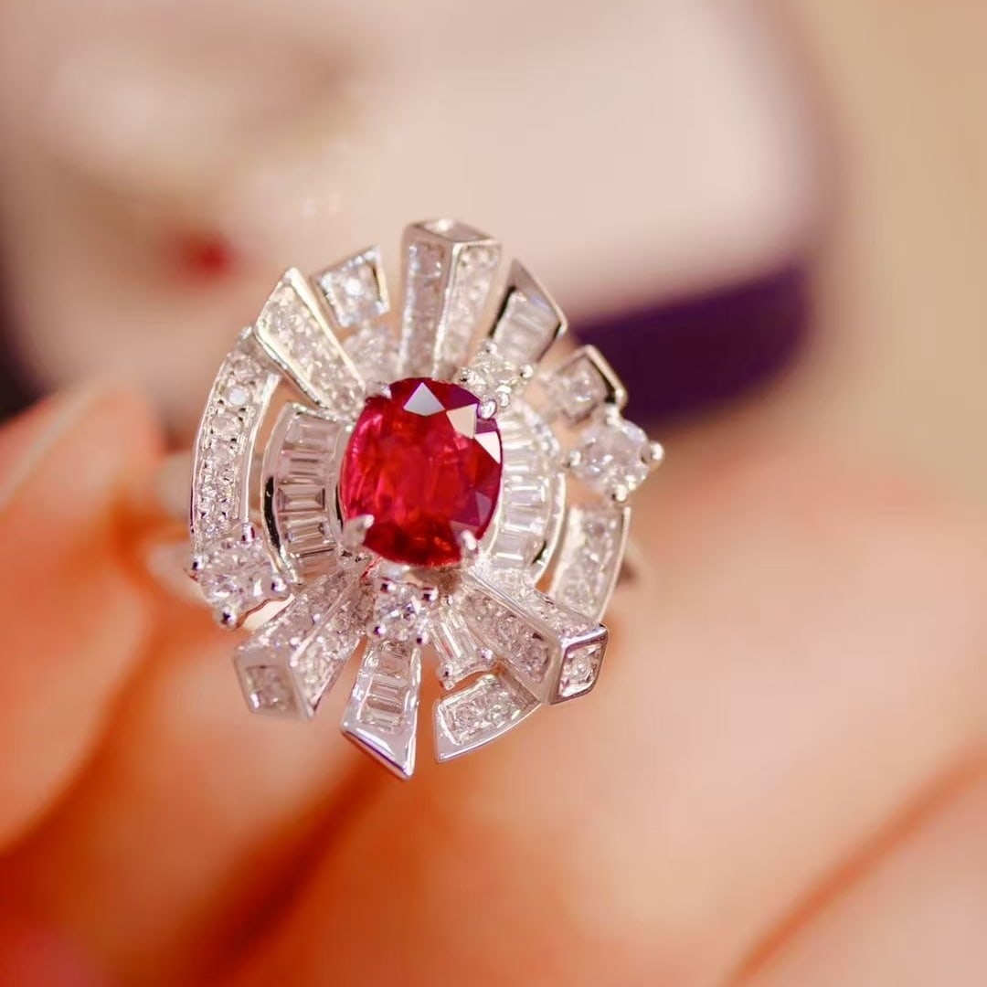 14k Gold 1.77 Ctw Natural Ruby & Diamond Ring - 4