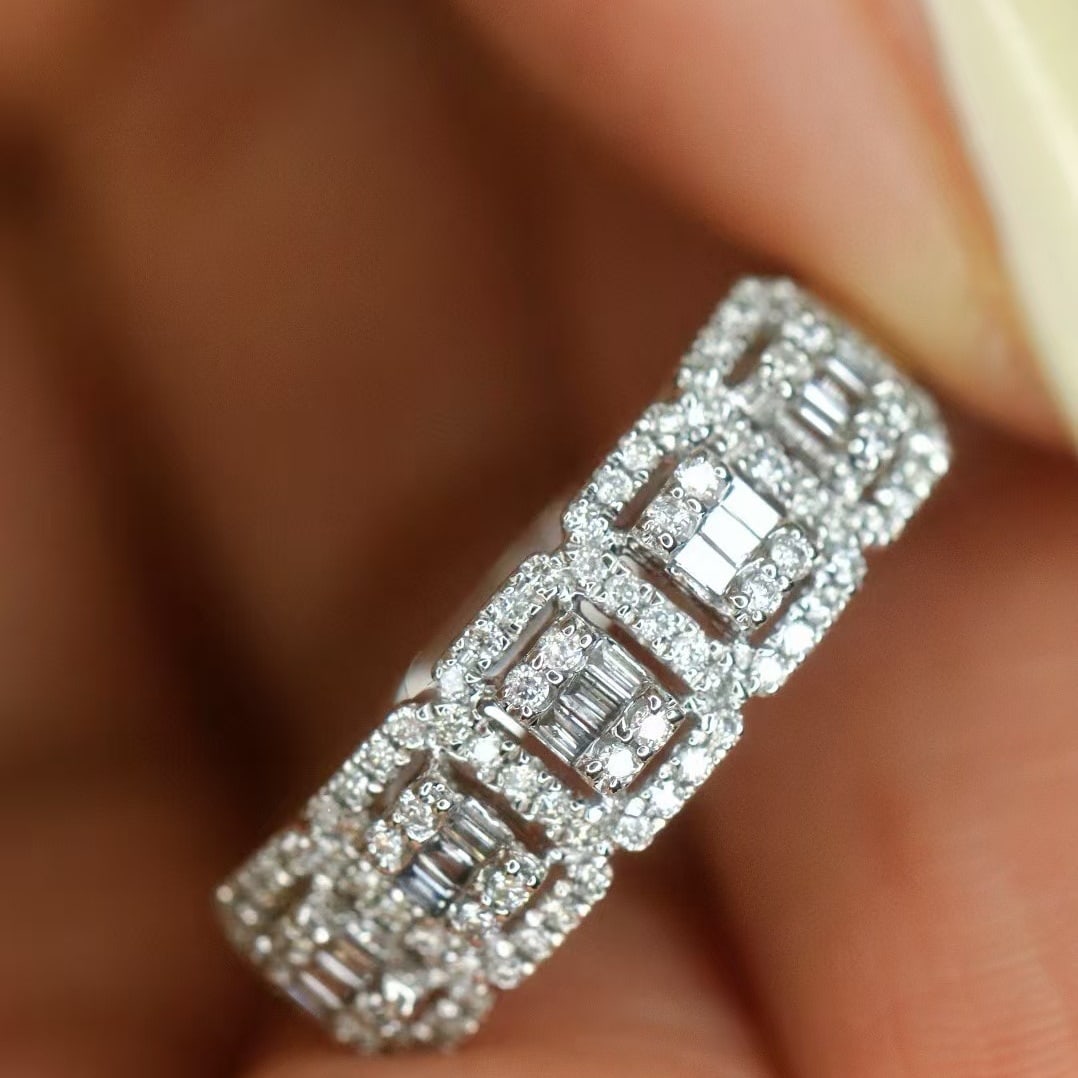 14k Gold 0.32 Ct Natural H Diamond Ring - 2