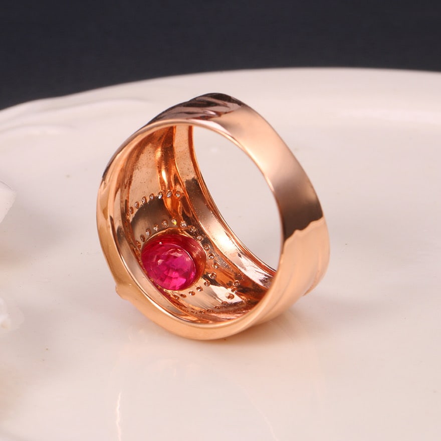 14k Gold 1.54 Ctw Natural Ruby & Diamond Ring - 4