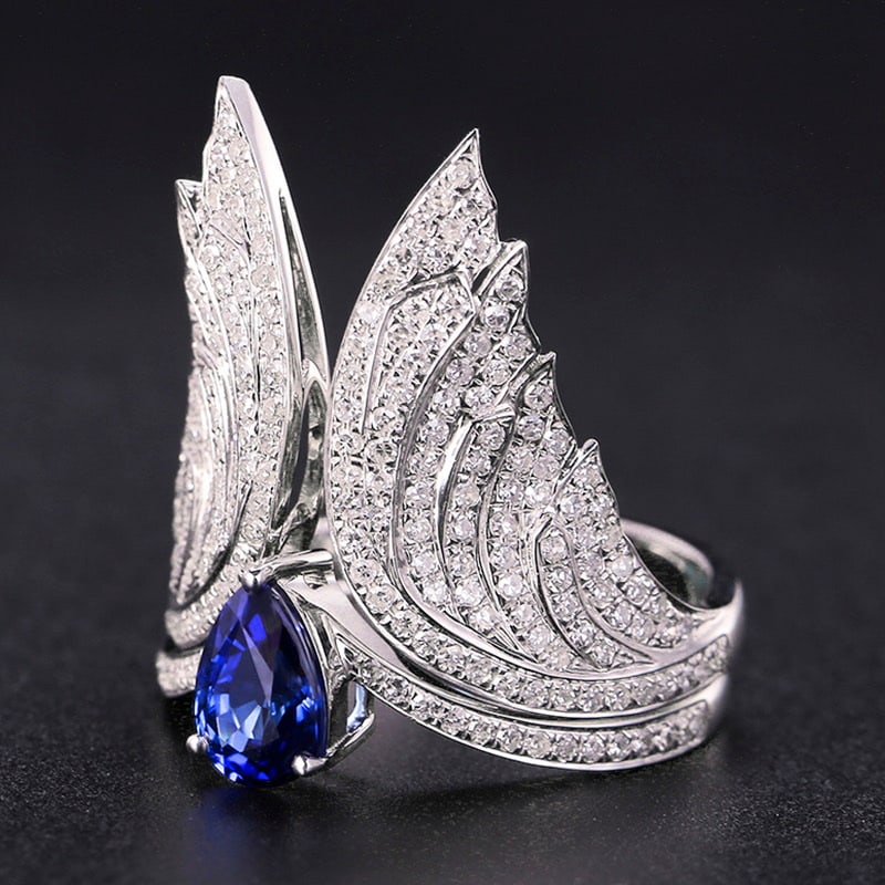 14k Gold 2.32 Ctw Natural Sapphire & Diamond Ring - 2
