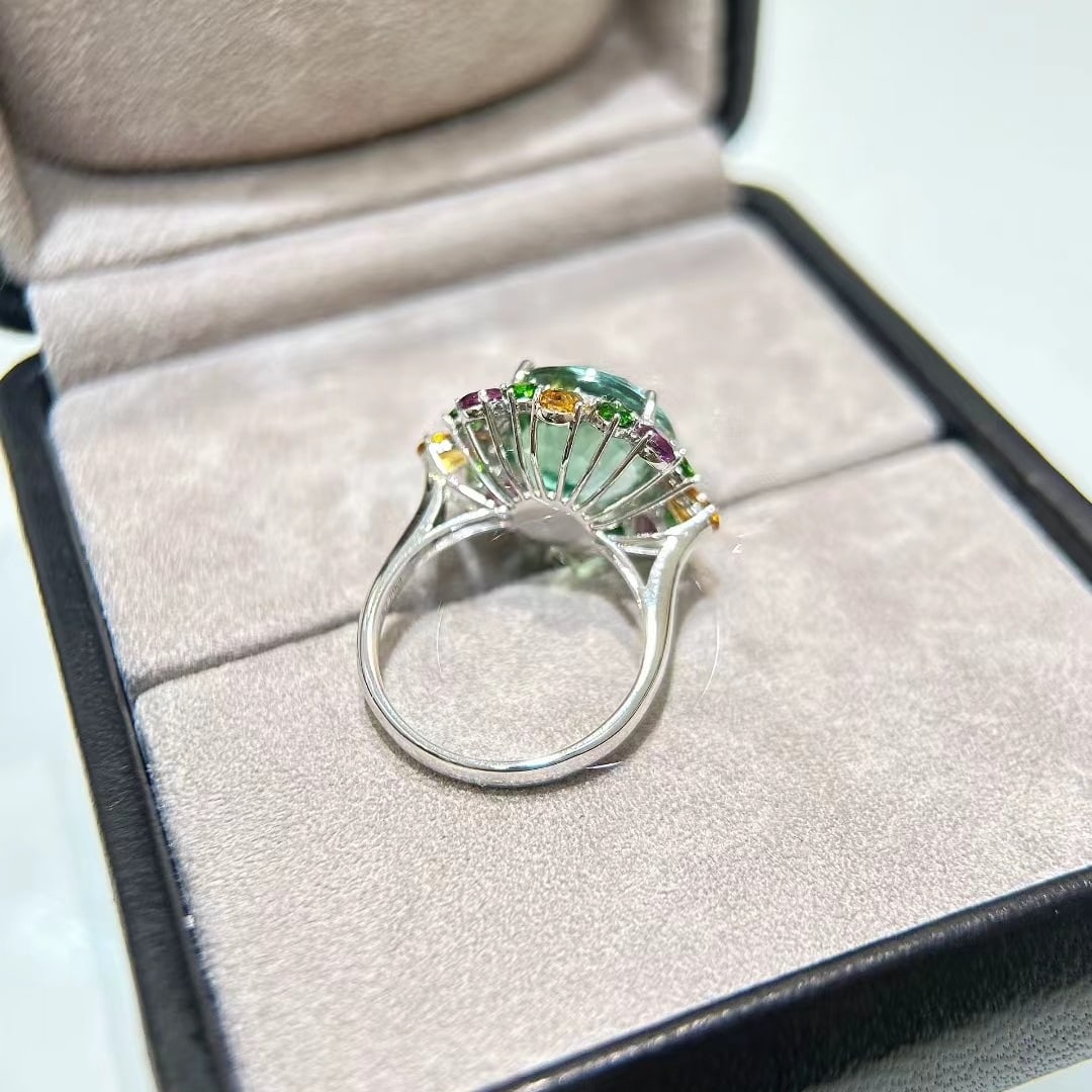 14k Gold 11.39 Ctw Natural Tourmaline & Gem Ring - 3