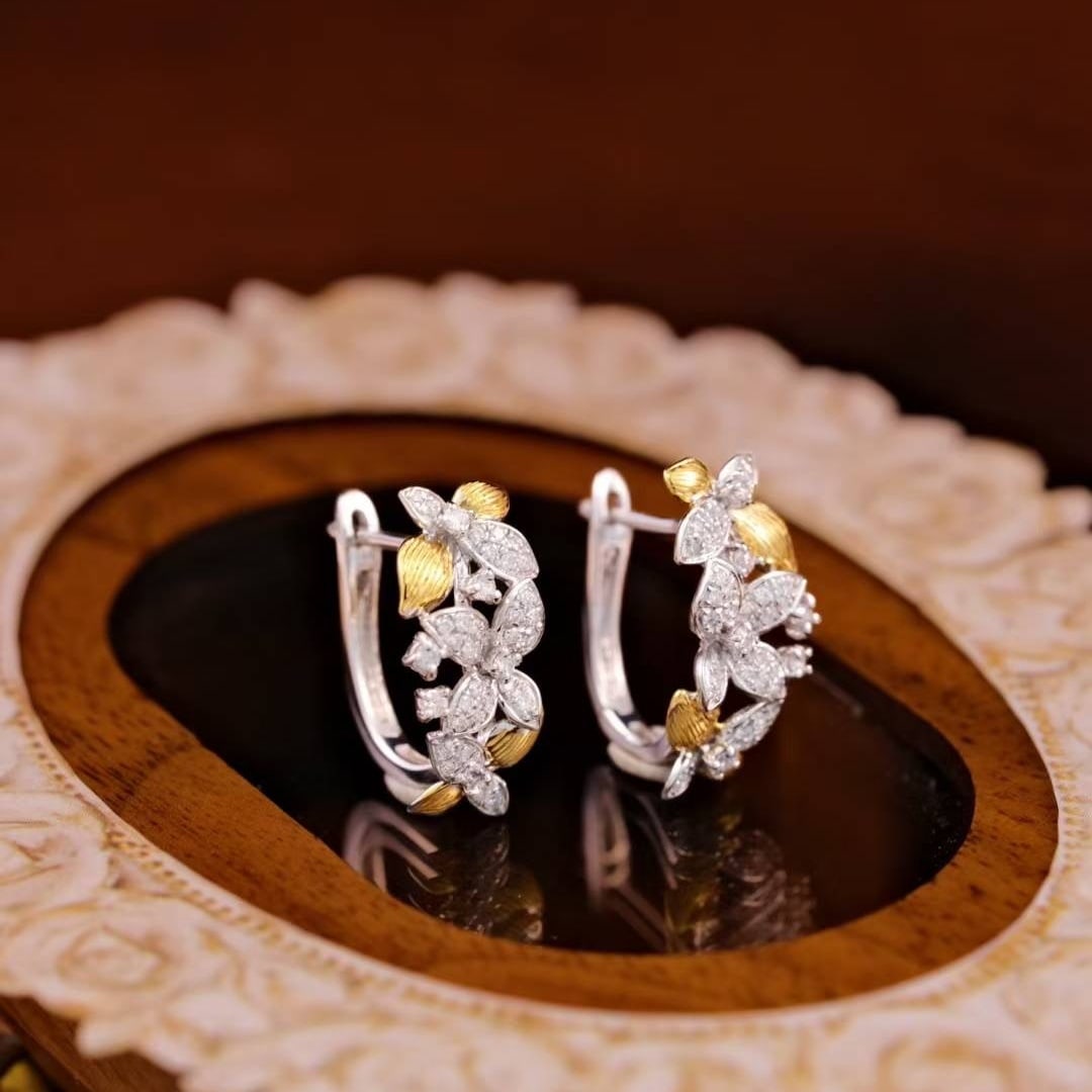 14k Gold 0.86 Ctw Natural H Diamond Ring - 3