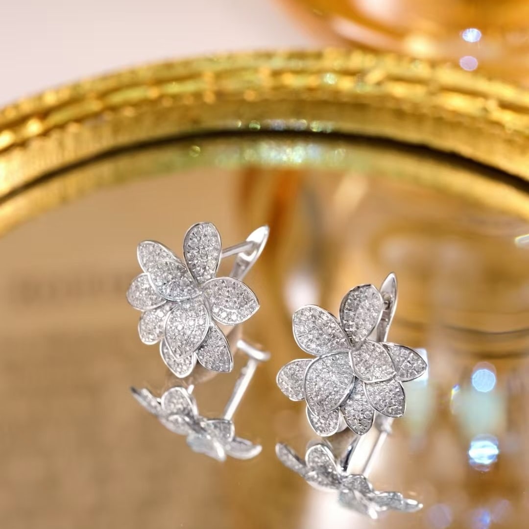 14k Gold 0.8 Ct Natural H Diamond Earrings - 3