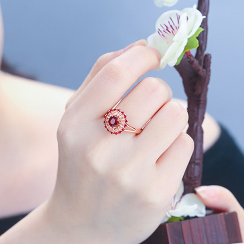 14k Gold 1.51 Ctw Natural Ruby & Diamond Ring - 5