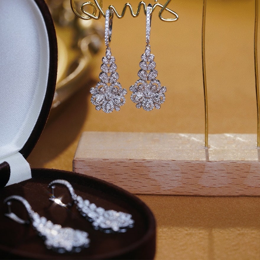14k Gold 1.2 Ct Natural H Diamond Earrings - 7