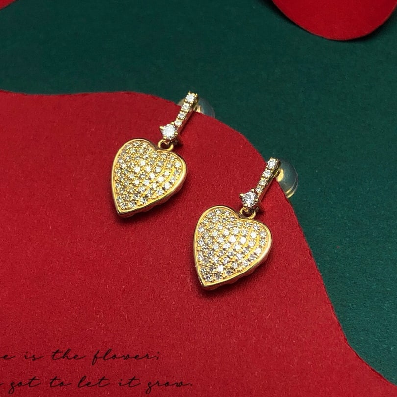 14k Gold 0.23 Ct Natural H Diamond Earrings - 4