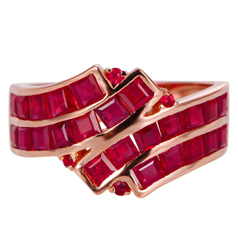 14k Gold 3.24 Ct Natural Ruby Ring - 2