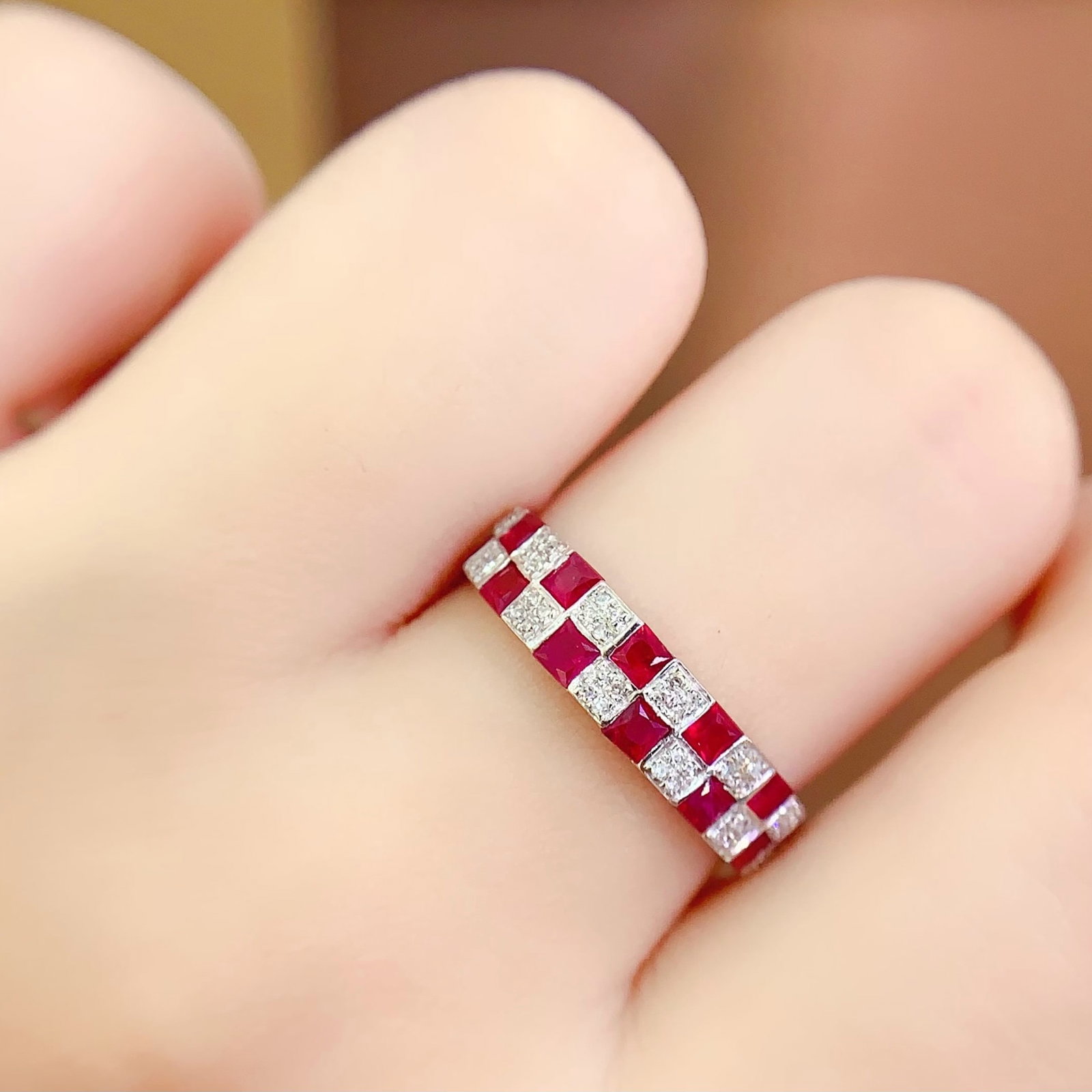 14k Gold 1.2 Ct Natural Ruby & Diamond Ring - 7