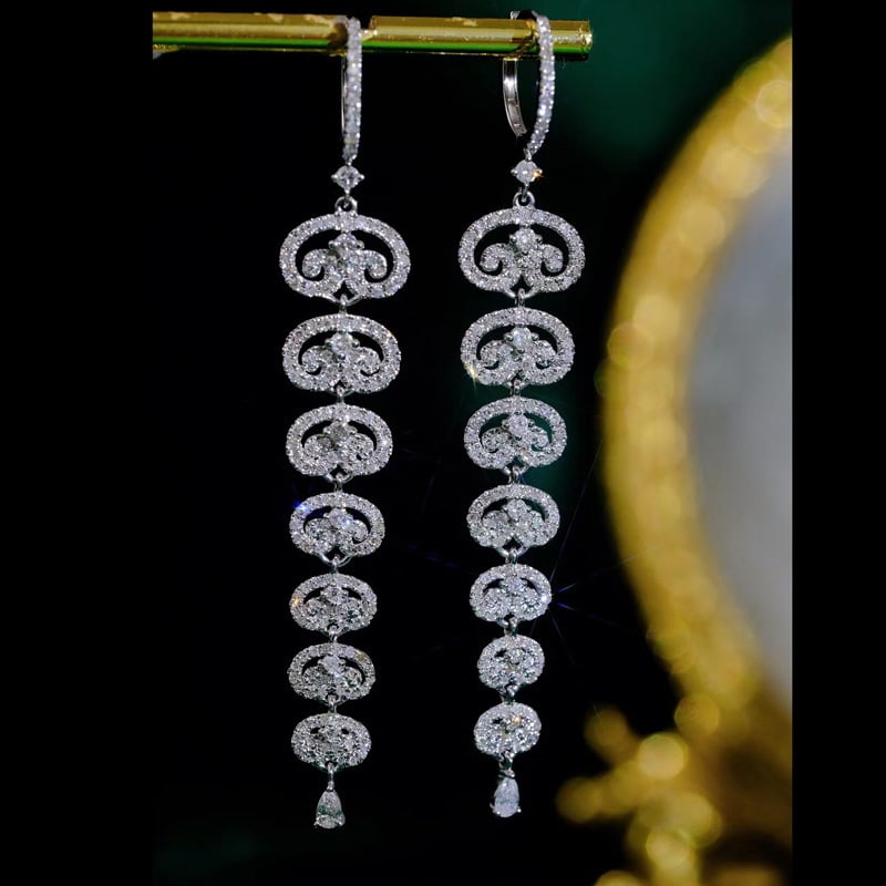 14k Gold 1.5 Ct Natural H Diamond Earrings - 3
