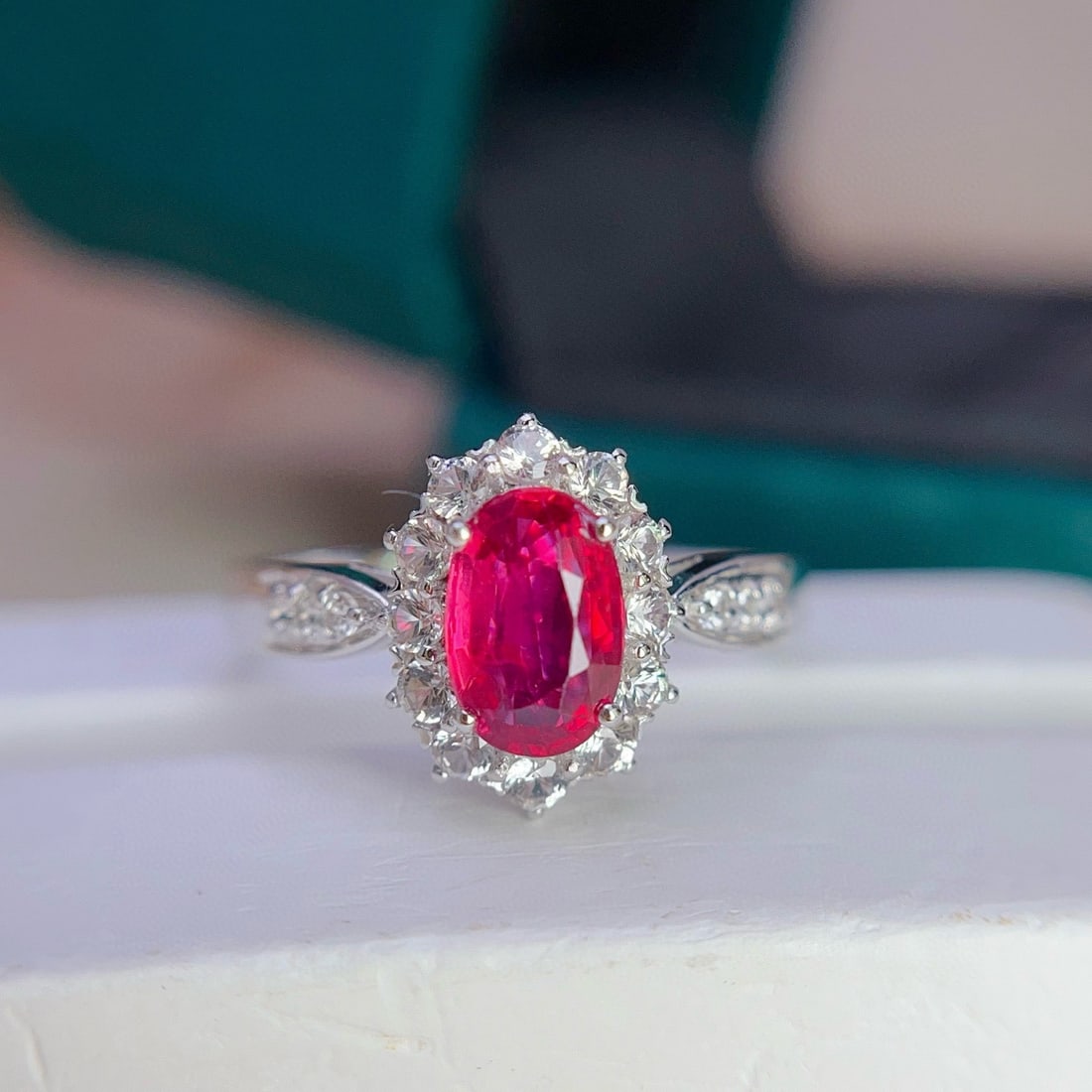 14k Gold 1.20 Ct Natural Ruby & Sapphire Ring (1 of 7)