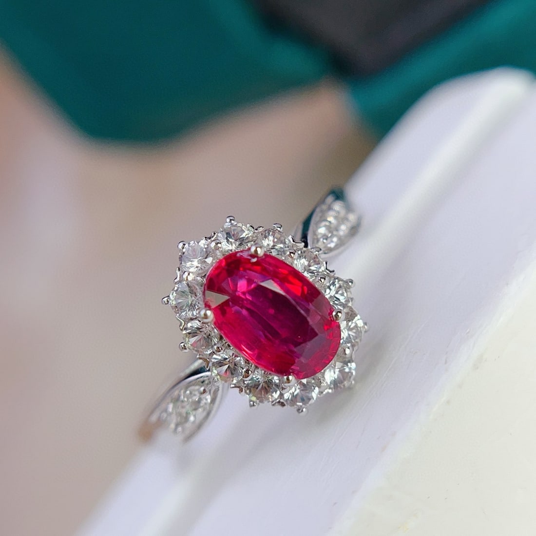 14k Gold 1.20 Ct Natural Ruby & Sapphire Ring - 2