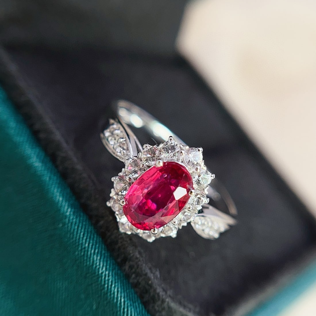 14k Gold 1.20 Ct Natural Ruby & Sapphire Ring - 3
