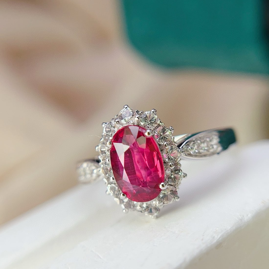 14k Gold 1.20 Ct Natural Ruby & Sapphire Ring - 4