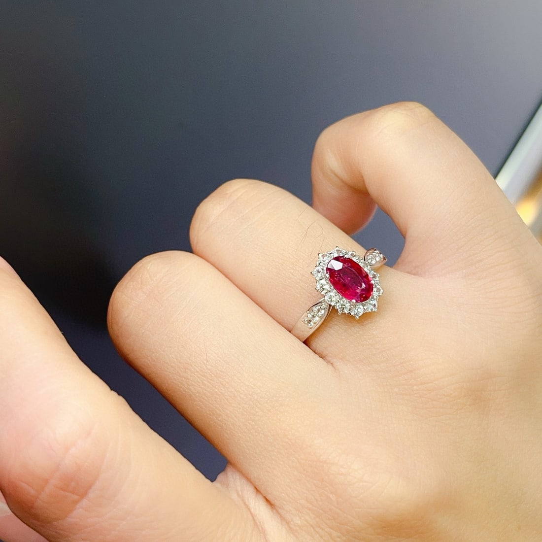 14k Gold 1.20 Ct Natural Ruby & Sapphire Ring - 6