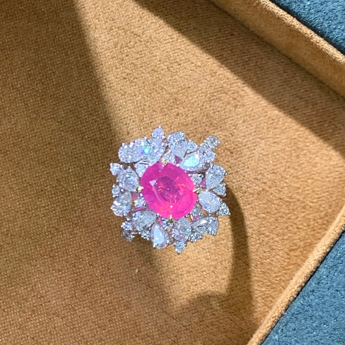 14k Gold 3.35 Ctw Natural Spinel & Diamond Ring/pendant( Without Chain ) - 3