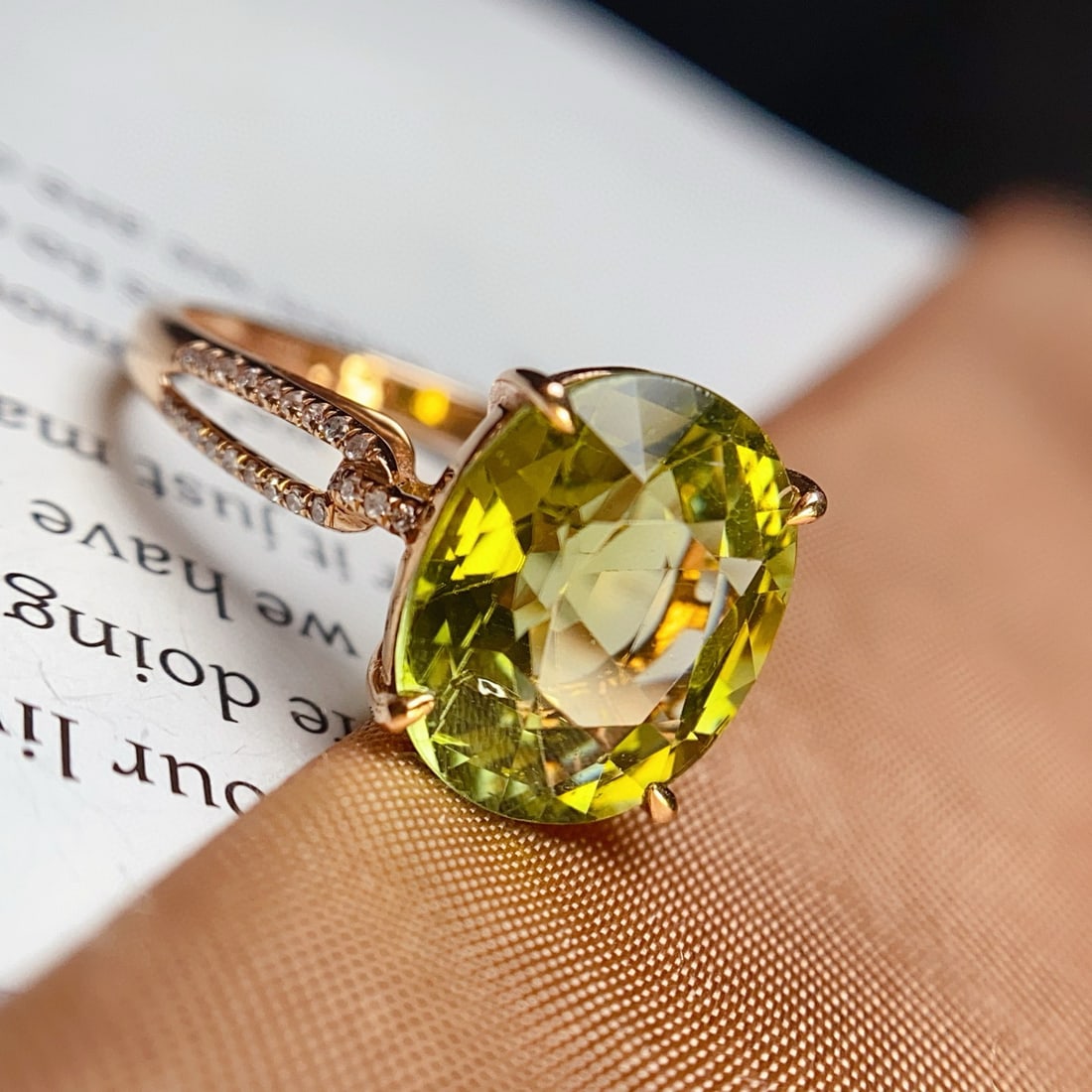 14k Gold 5.55 Ct Natural Tourmaline & Diamond Ring - 3