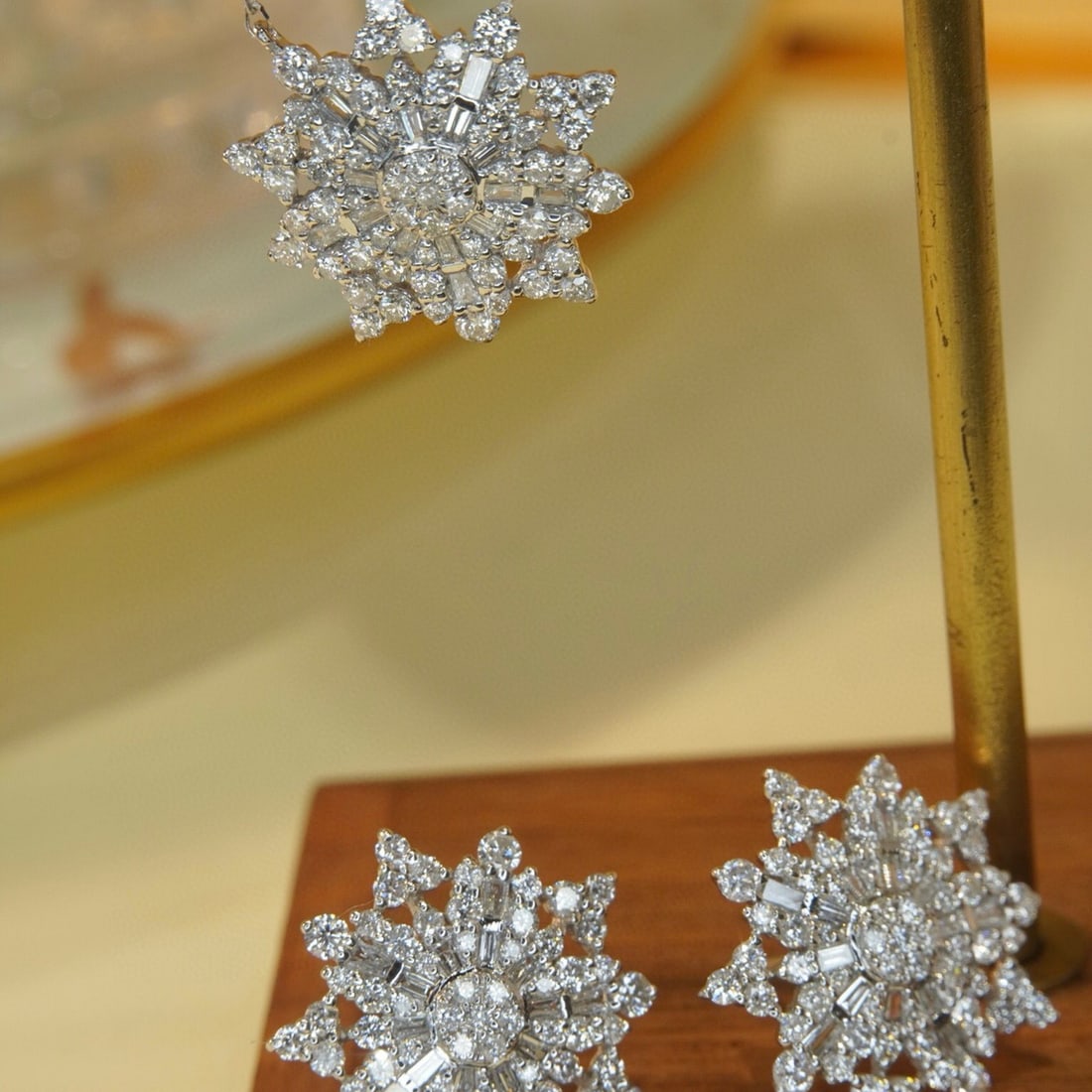 14k Gold 1.34 Ct Natural H Diamond Earrings - 6