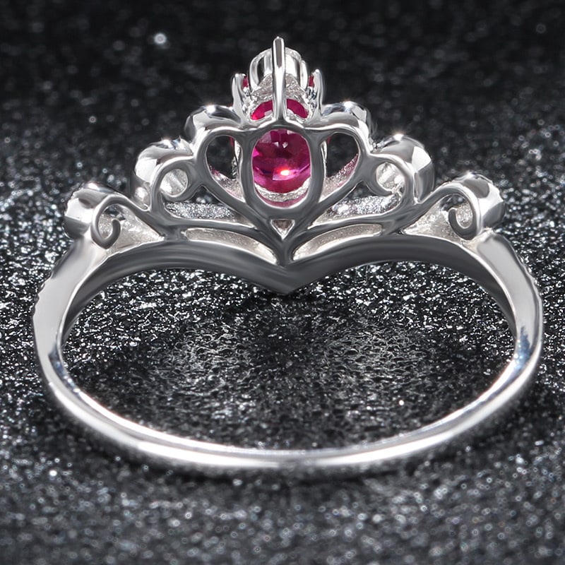 14k Gold 0.5 Ct Natural Ruby & Diamond Ring - 3