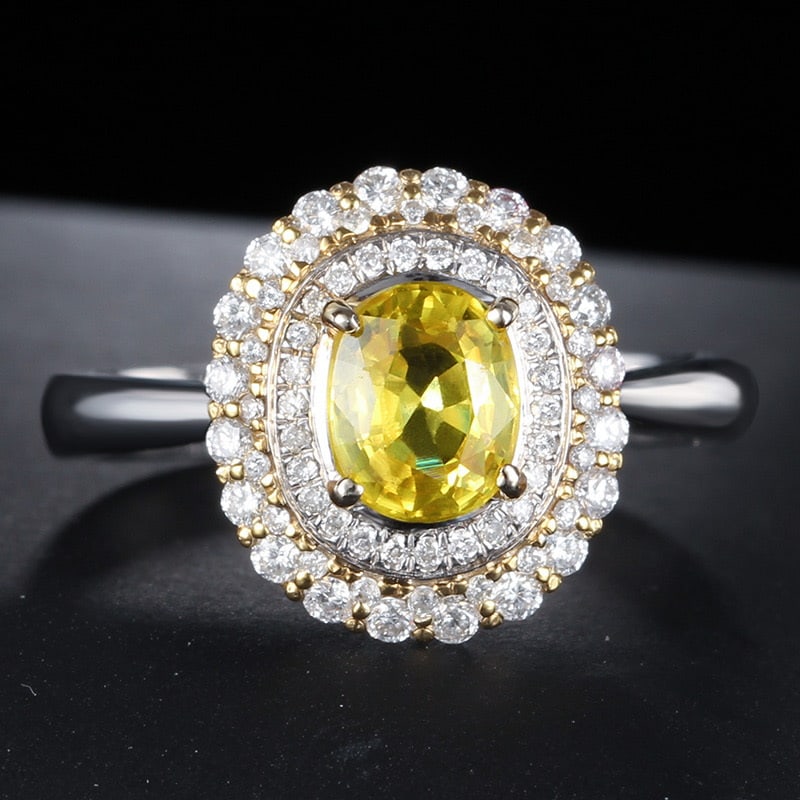 14k Gold 1.31 Ct Natural Sapphire & Diamond Ring (1 of 5)