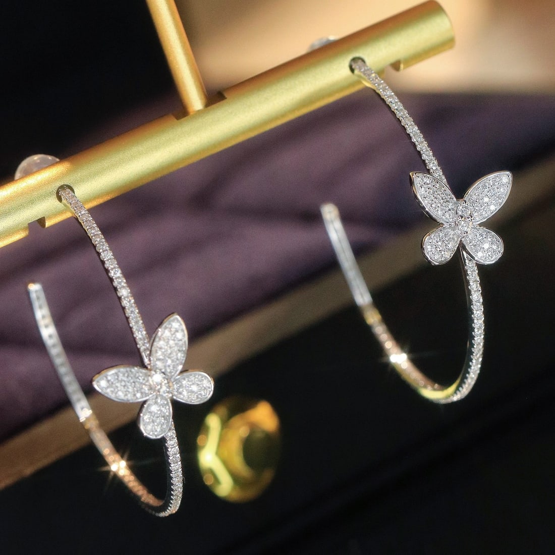 14k Gold 1 Ct Natural H Diamond Earrings - 5