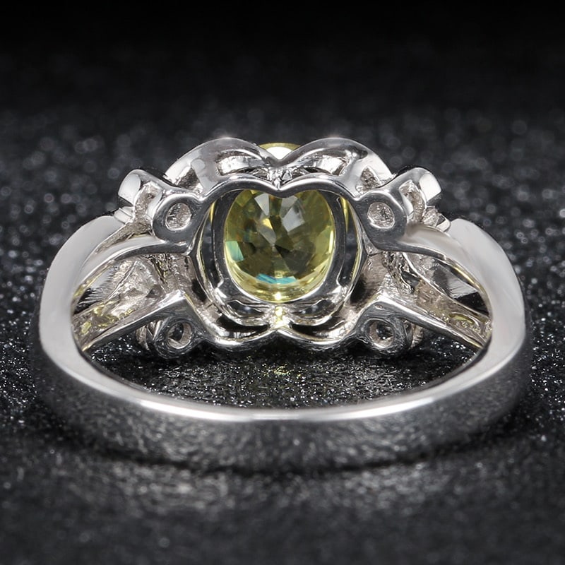 14k Gold 1.54 Ct Natural Sapphire & Diamond Ring - 3