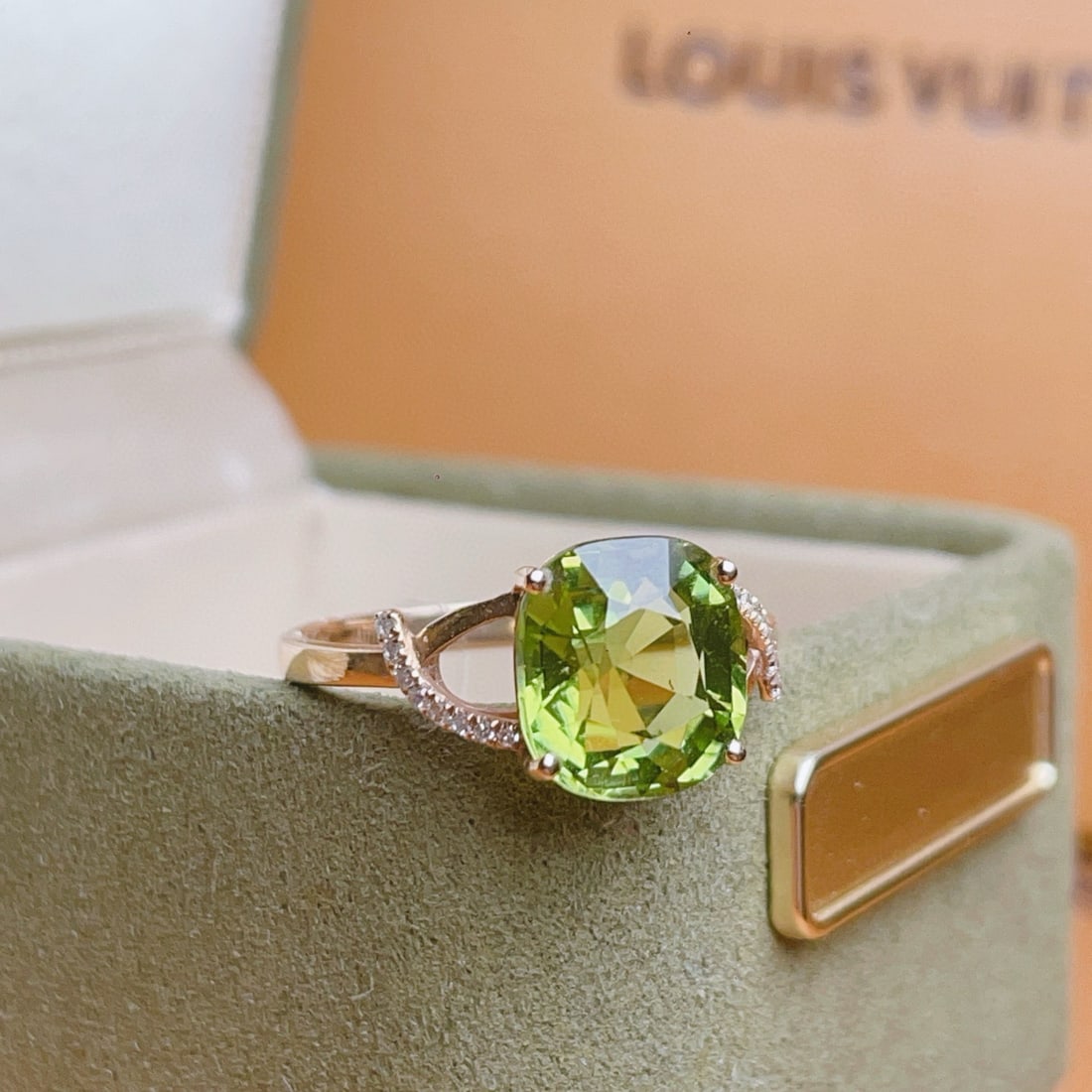 14k Gold 3.3 Ct Natural Tourmaline & Diamond Ring - 2
