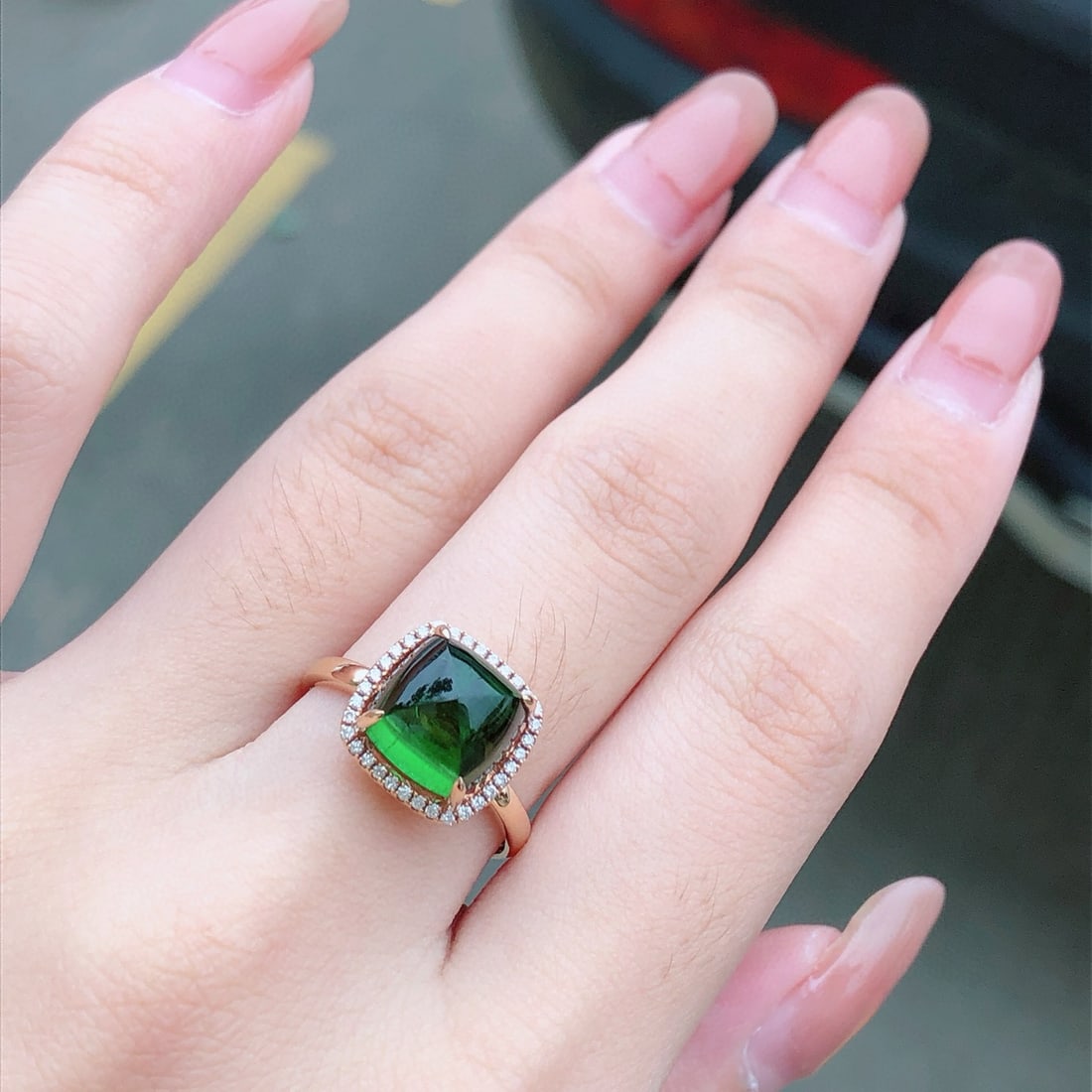14k Gold 4.81 Ct Natural Tourmaline & Diamond Ring - 6