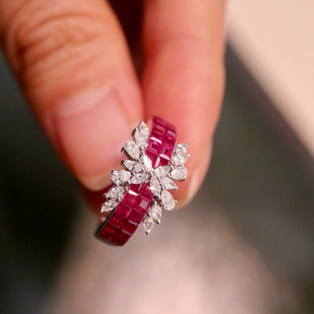 14k Gold 1.99 Ctw Natural Ruby & Diamond Ring - 6