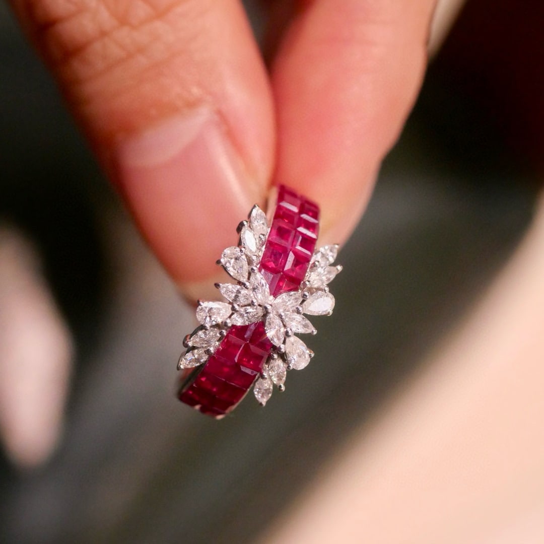 14k Gold 1.99 Ctw Natural Ruby & Diamond Ring - 7