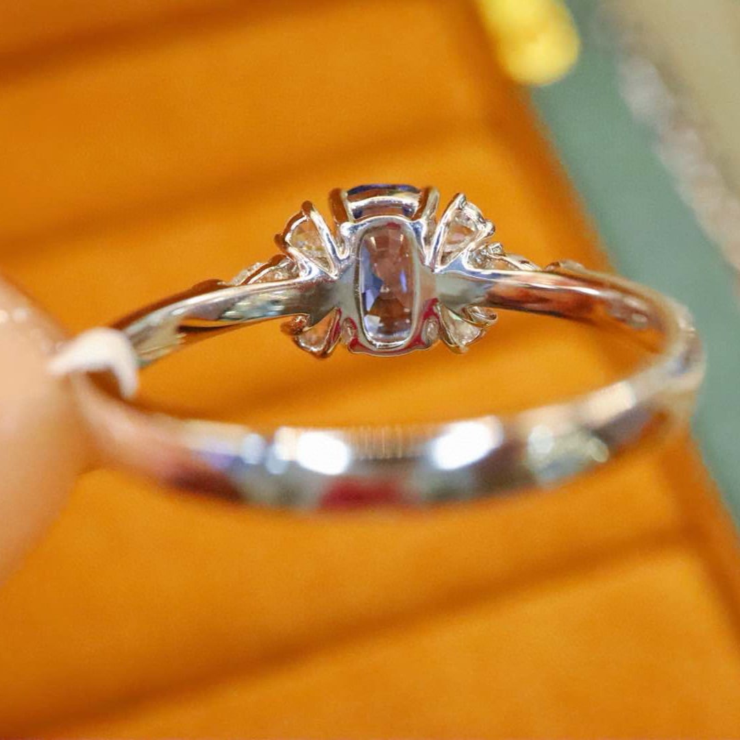 14k Gold 1.22 Ctw Natural Sapphire & Diamond Ring - 4