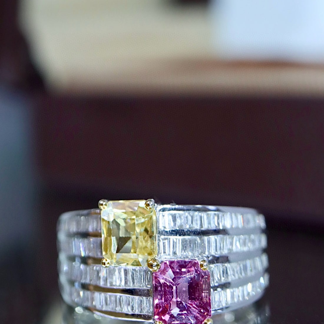 14k Gold 2.80 Ctw Natural Sapphire & Diamond Ring (1 of 9)