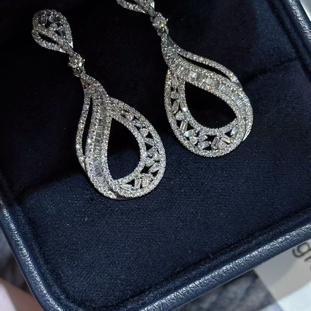 14k Gold 1.5 Ct Natural H Diamond Earrings - 3