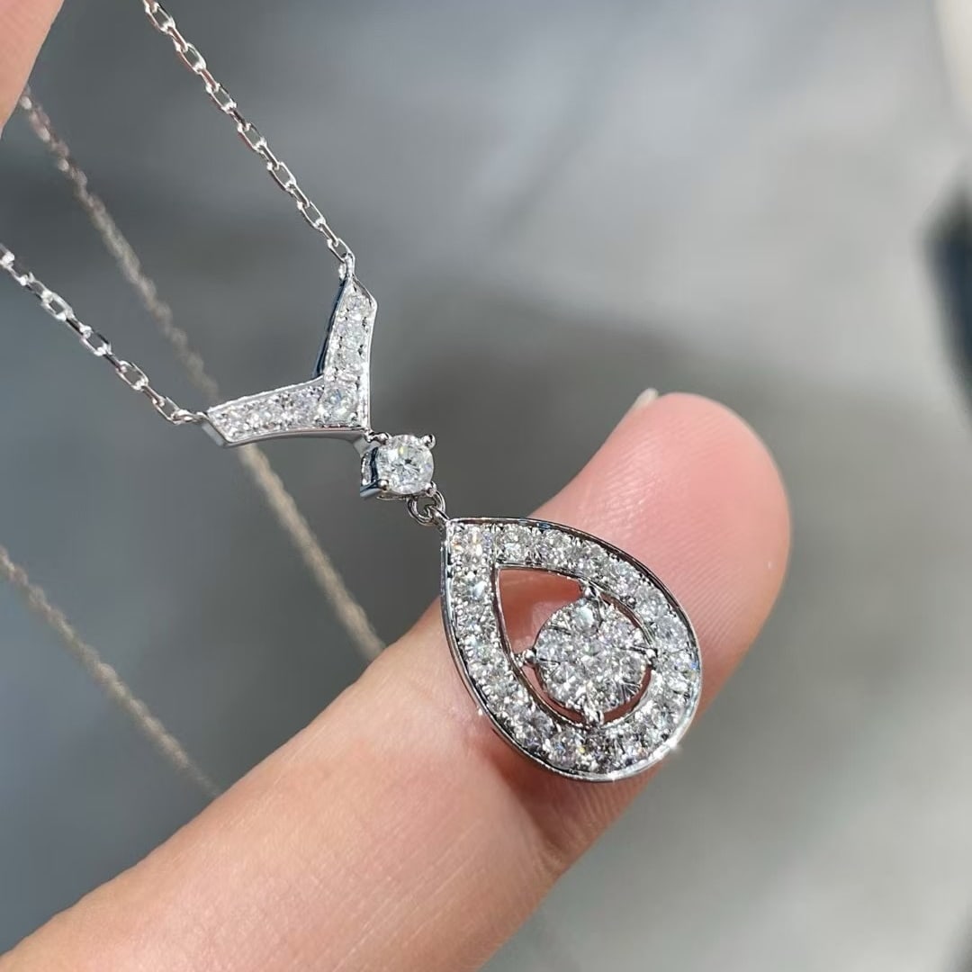 14k Gold 0.6 Ct Natural H Diamond Necklace: Ref:231032331 // gold content:14k gold // main gemstone:diamond // shape:round // carat weight:0. 6ct // clarity grade:vs-si // color:h // treatment:natural // cut grade:g // Condition: New Low