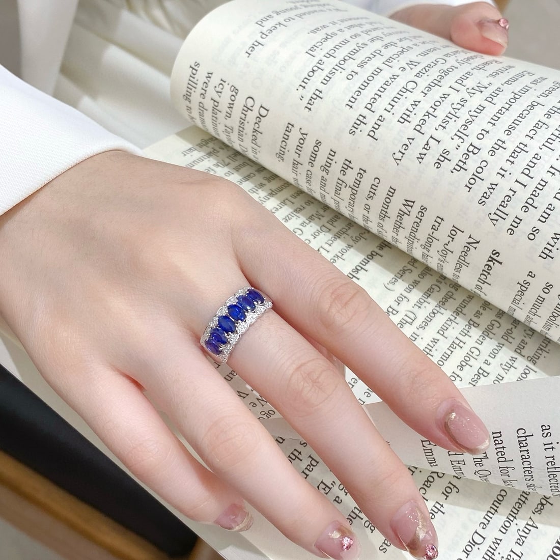 14k Gold 1.93 Ctw Natural Sapphire & Diamond Ring - 2