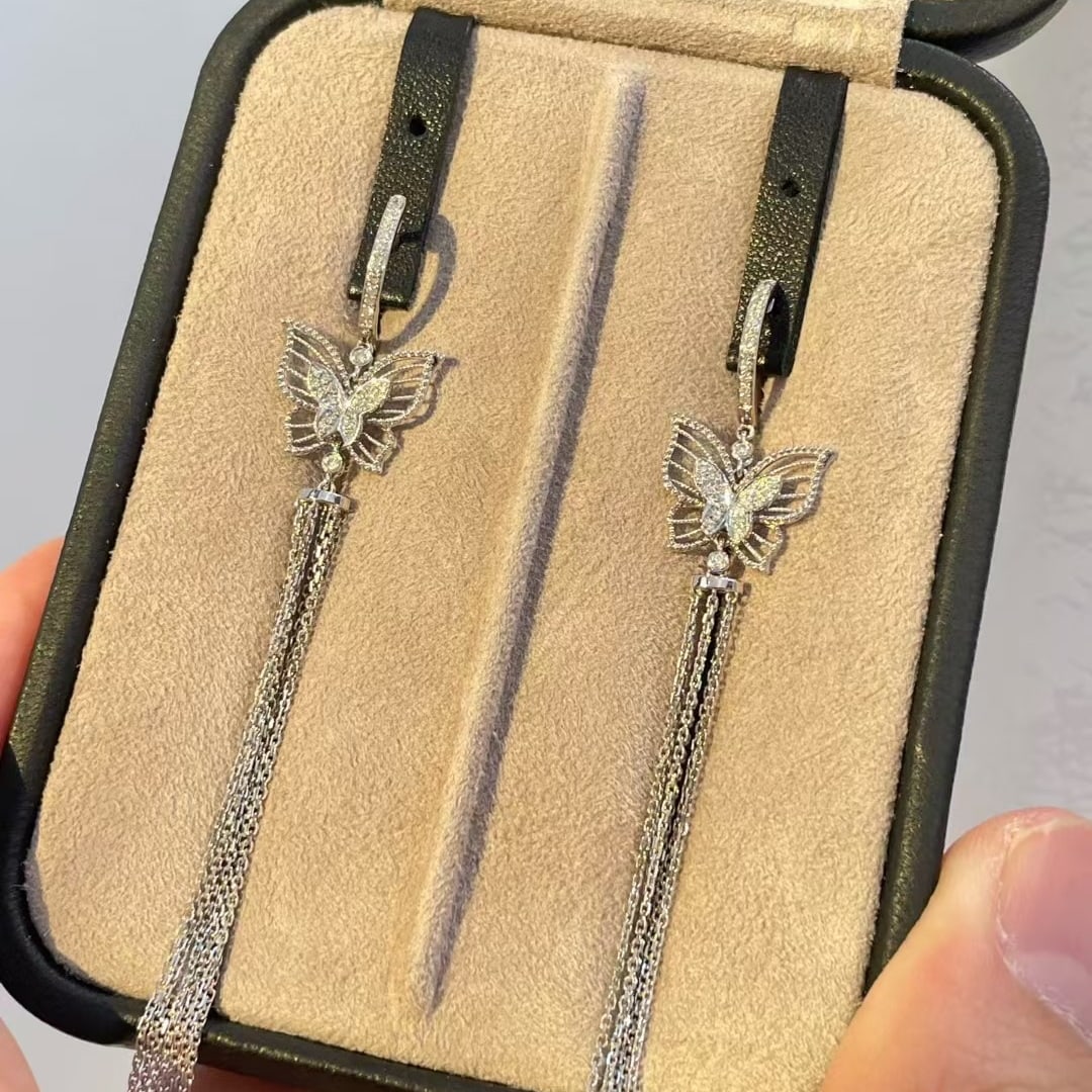 14k Gold 0.16 Ct Natural H Diamond Earrings - 2