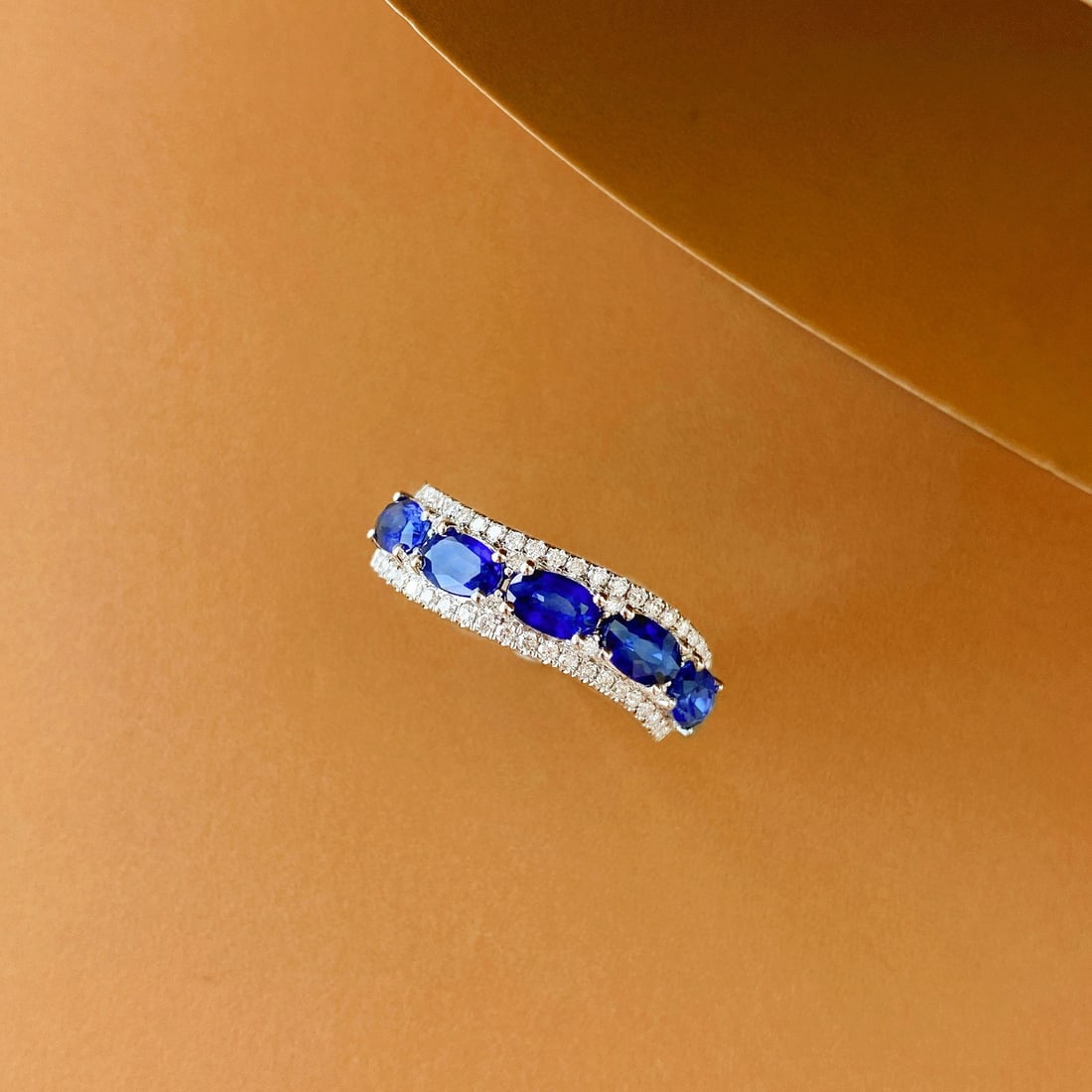 14k Gold 1.60 Ctw Natural Sapphire & Diamond Ring - 2