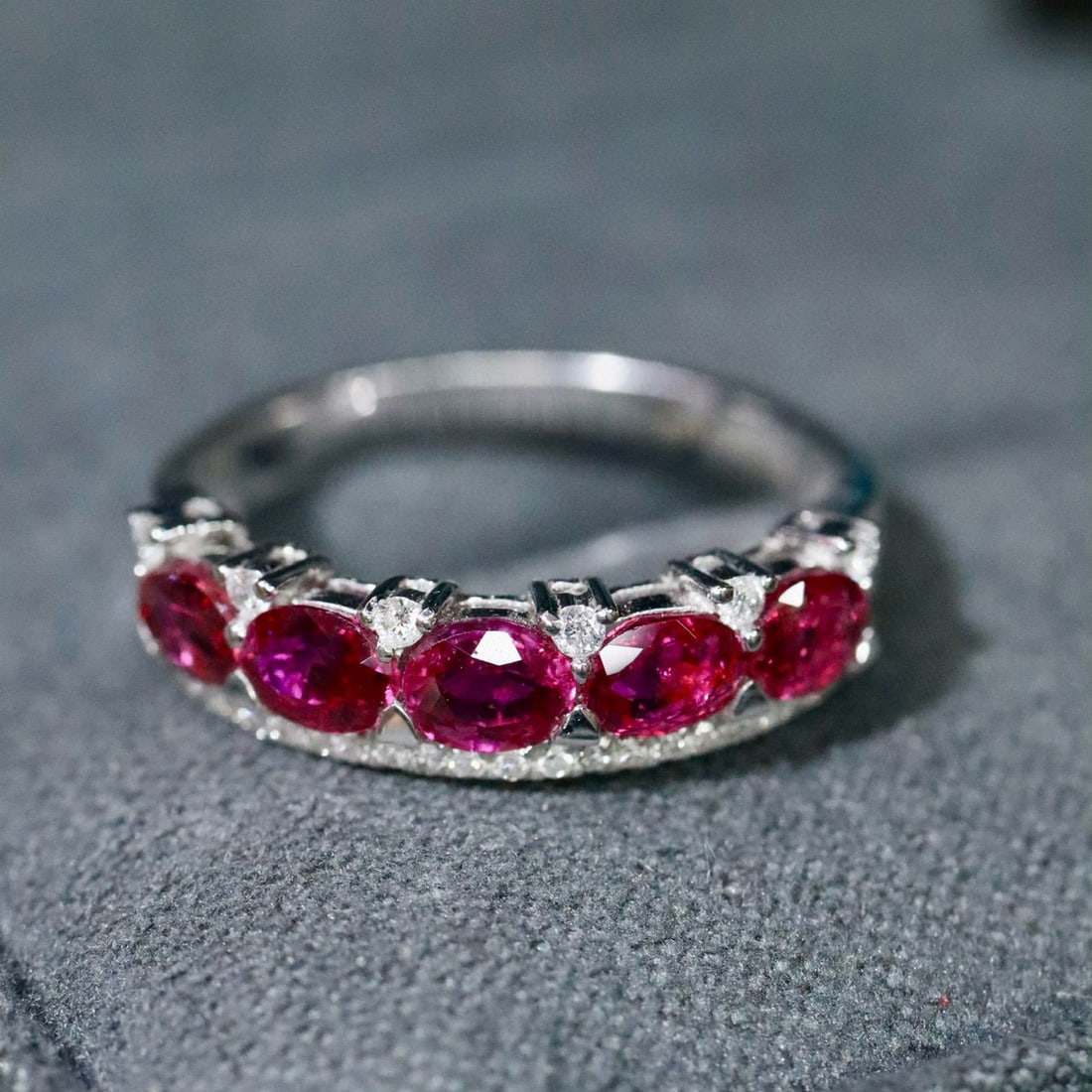 14k Gold 1.77 Ctw Natural Ruby & Diamond Ring - 5