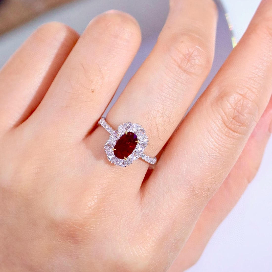 14k Gold 1.74 Ctw Natural Ruby & Diamond Ring - 3