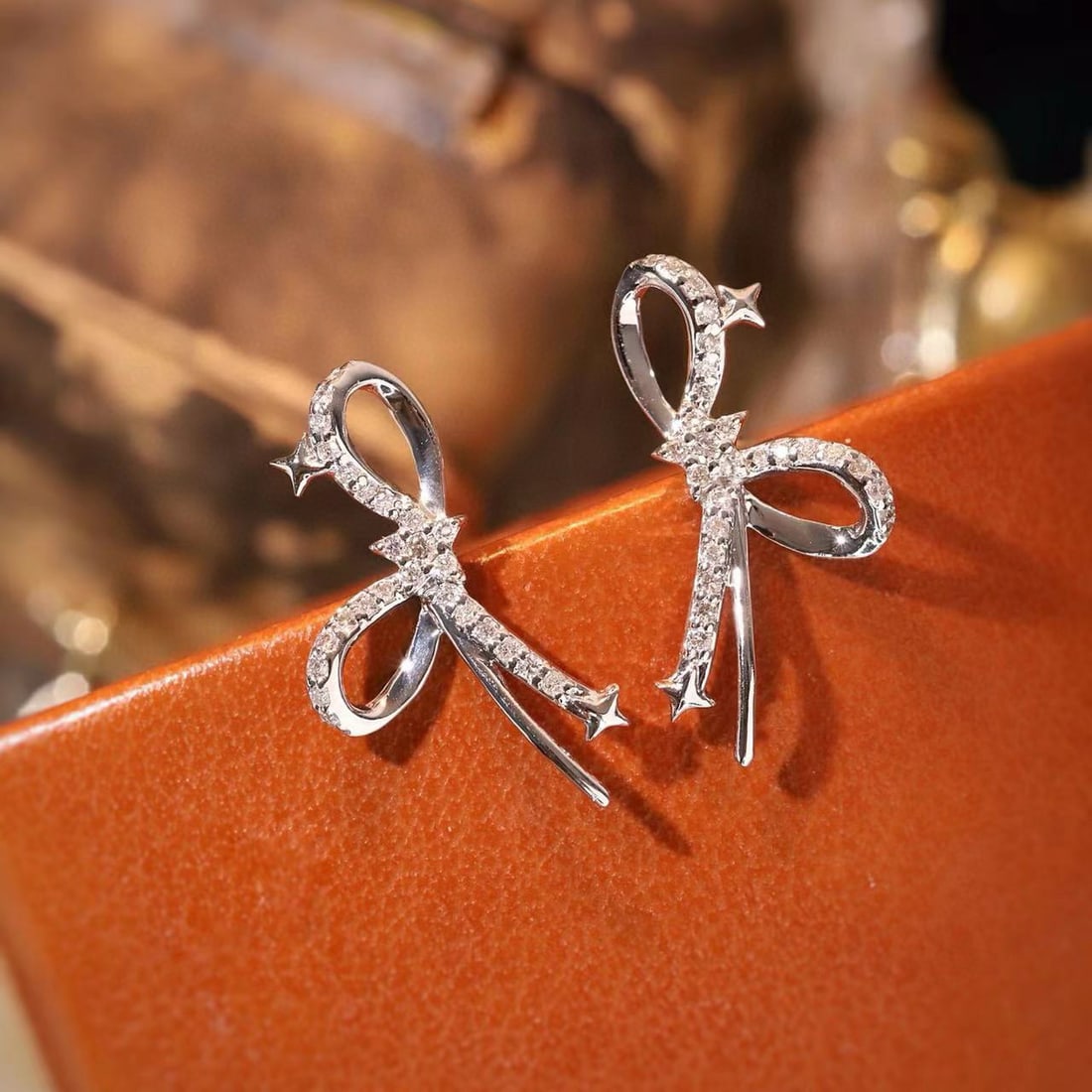 14k Gold 0.22 Ct Natural H Diamond Earrings - 2