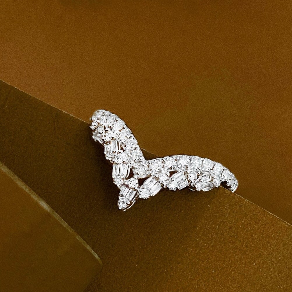 14k Gold 0.4 Ct Natural H Diamond Ring - 5