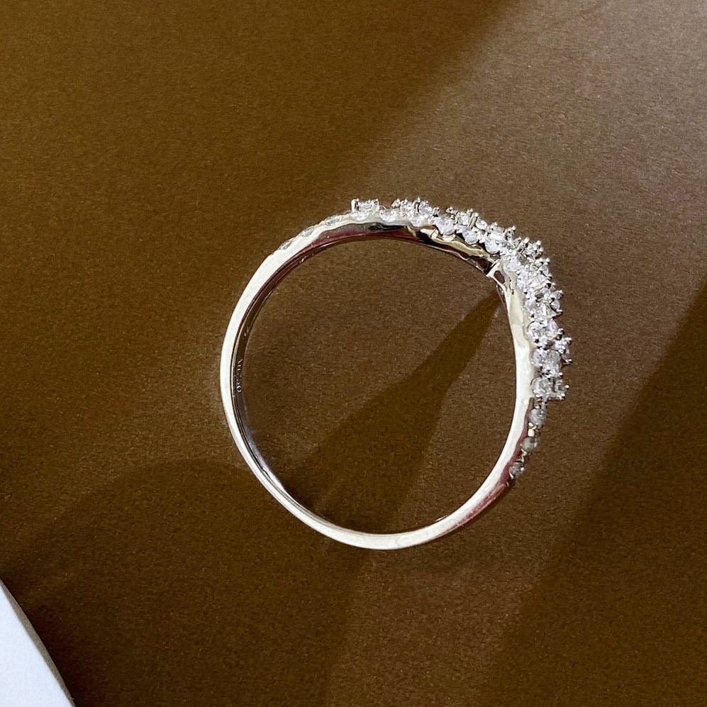 14k Gold 0.4 Ct Natural H Diamond Ring - 6